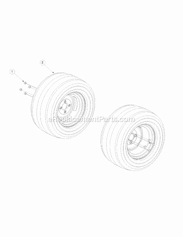 Wheel Assembly Diagram and Parts List for M60-KH 53AH8CTX750 Cub Cadet Sprayer